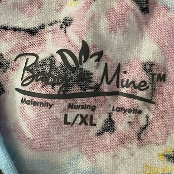 Maternity Robe NWT 2 Pockets Sewn Belt 95% Cotton 5% Spandex Size Large/XL - Picture 11 of 15